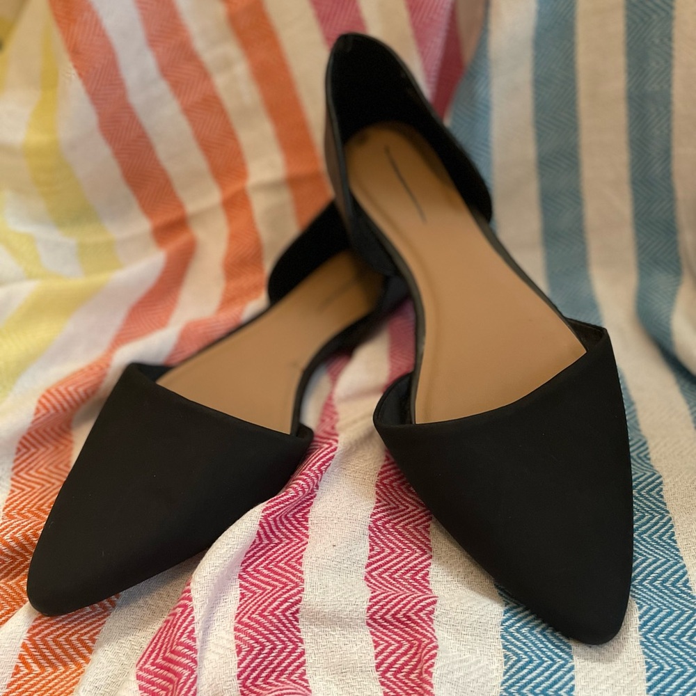Black formal flats